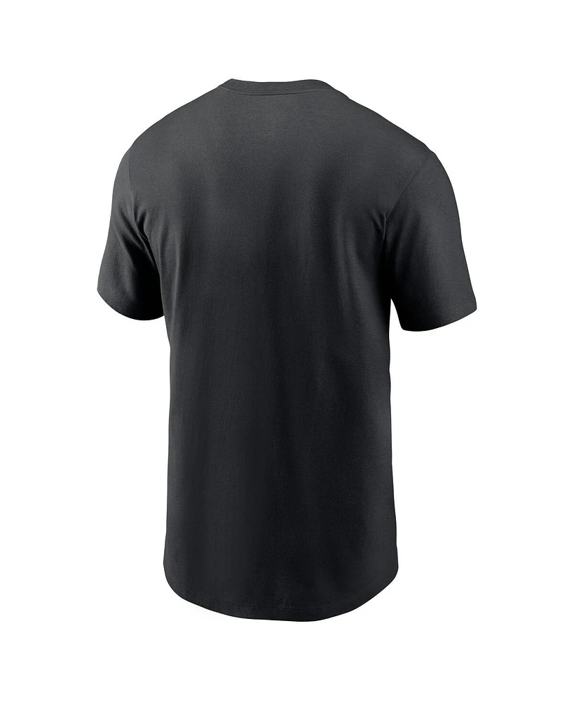 Nike Men's Black Carolina Panthers Rewind Logo Essential T-Shirt