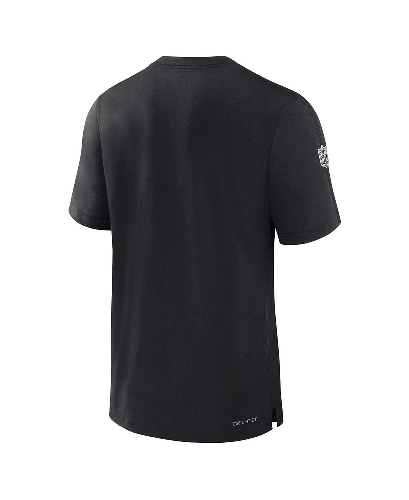 Nike Men's Black Las Vegas Raiders Sideline Player Performance T-Shirt
