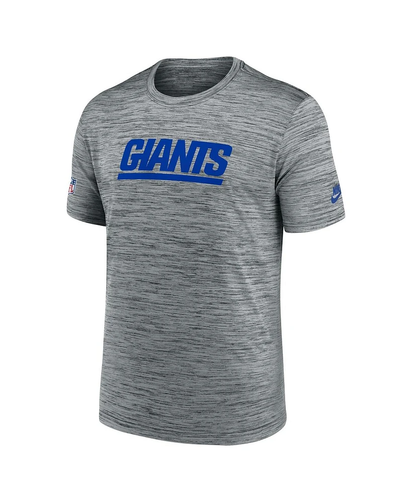 Nike Men's Gray New York Giants Velocity Alternate Logo Performance T-Shirt
