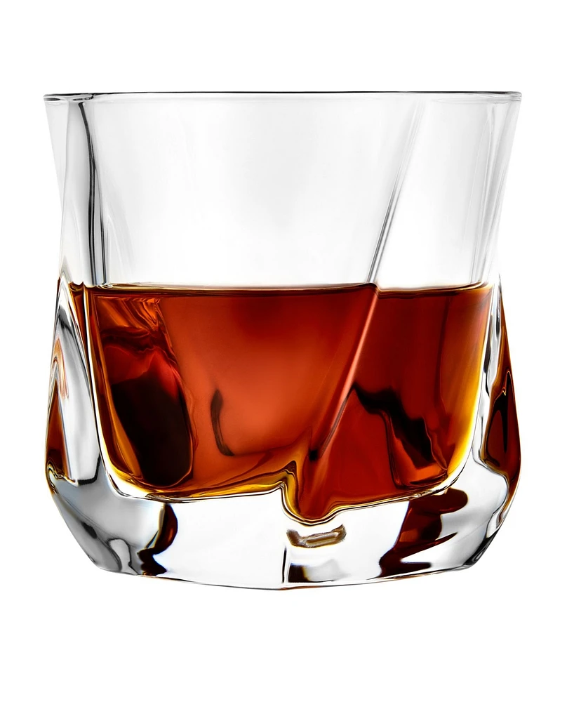 JoyJolt Aurora Whiskey Glasses, Set of 2