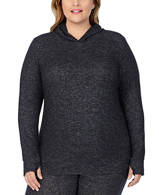 Cuddl Duds Plus Size SoftKnit Long-Sleeve Tunic Hoodie