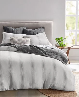 Closeout Oake Artisanal Stripe Duvet Cover Set Exclusively At Macys
