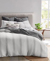 Closeout Oake Artisanal Stripe Duvet Cover Set Exclusively At Macys