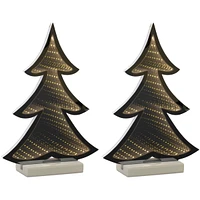 Slickblue Tree Infinity Light (Set of 2) 12.5"H Acrylic 3 Aa Batteries Not Included or Ul Cord Included