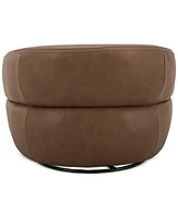 Nicolls Leather Swivel Chair, Created for Macy's