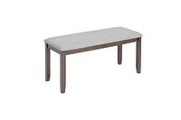 Walnut Dining Table Set with Bench for 6