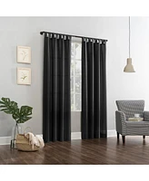 Clifford Heathered Texture Semi-Sheer Tab Top Curtain Panel
