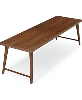 Tribesigns 78.7-Inch Dining Table, Mid-Century Modern Kitchen Dining Room Table for 6-8 People, Wood Kitchen Table Dinner Table with Heavy Duty Metal