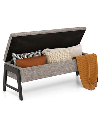 Tufted Ottoman Bench Modern Storage Bench with High Density Sponge Cushion
