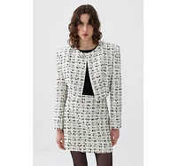 Nocturne Women's Tweed Mini Skirt