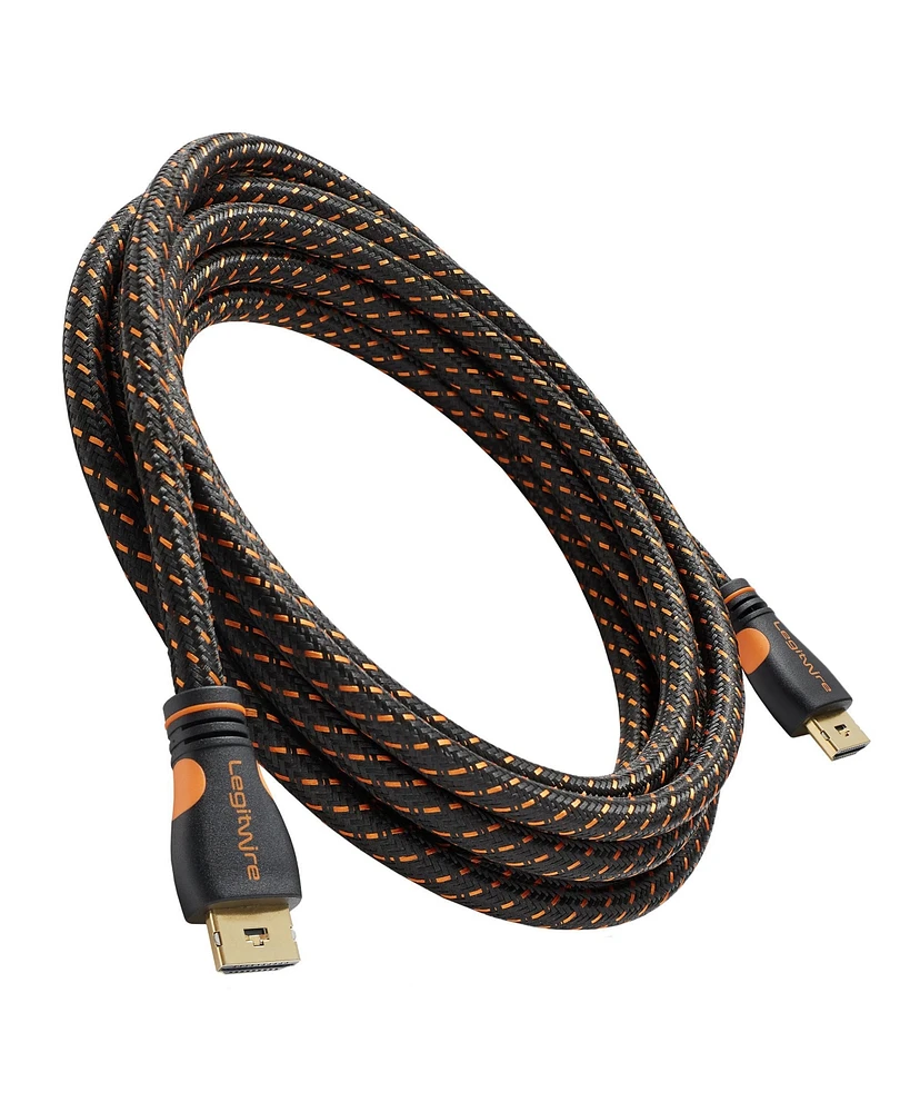 LegitWire 10 ft 4K High Speed Hdmi Cables, 5 Pack - 18Gbps Hdmi 2.0 (4K 60hz Hdr Uhd 4:4:4 Chroma) - Ethernet - Locking Head