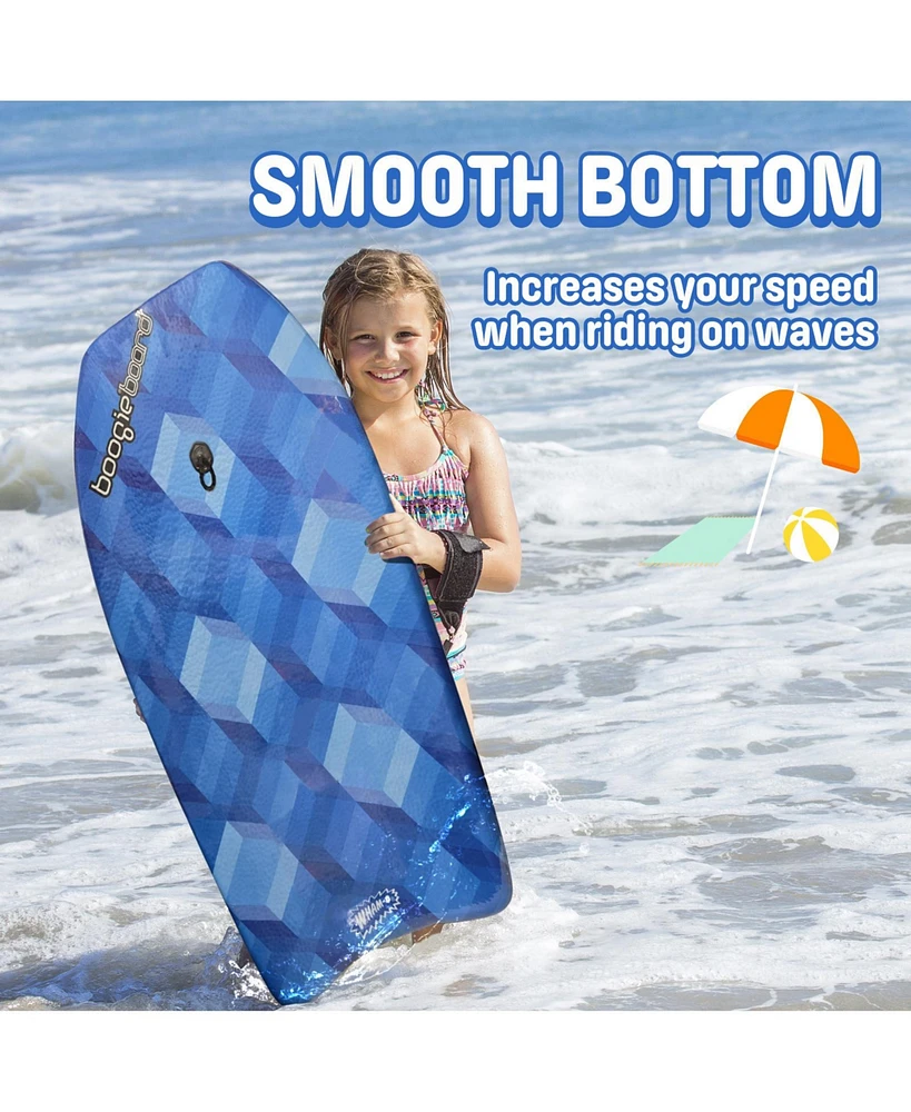33" Fiber Clad Body Board for Beachwith Wrist Leash