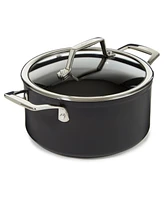 BergHOFF Essentials Non-stick Hard Anodized 8" Stockpot 3.3qt. With Glass Lid, Black