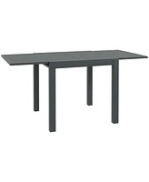 Outsunny Extendable Patio Dining Table for 4-6, Outdoor Dining Table,