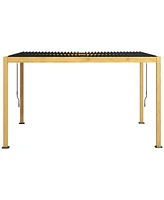 Outsunny 10' x 13' Aluminum Louve Pergola with Adjustable Roof