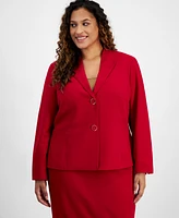 Le Suit Plus Size Blazer & Pencil Skirt Suit