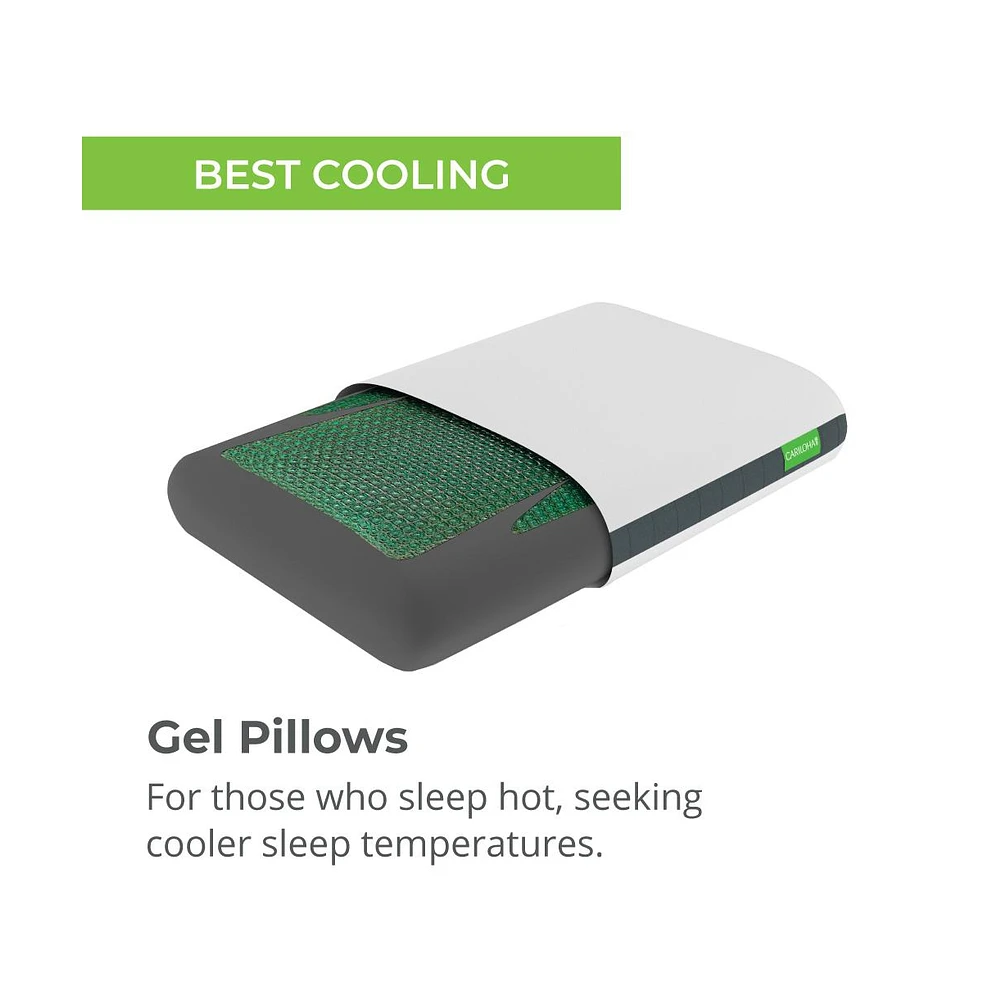 Cariloha Luxurious Cooling Geltop Pillow | Standard | White | 32"x20" | Viscose Material | Naturally breathable, Hypoallergenic, and Moisture wicking