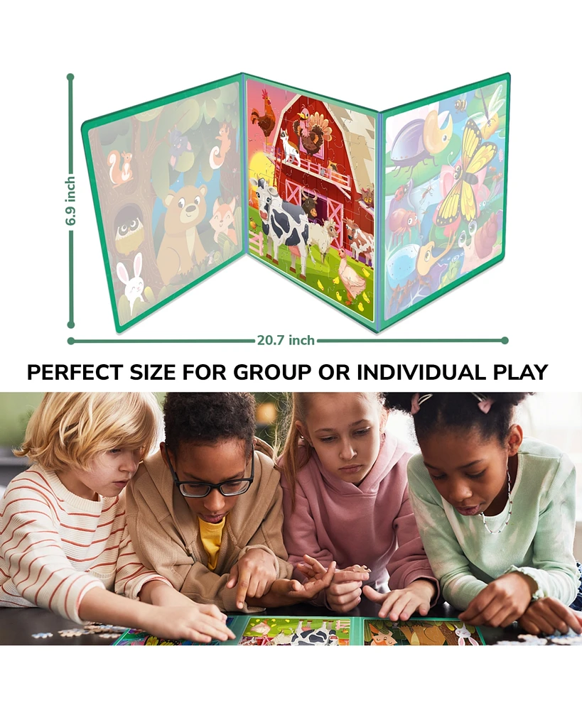 Quokka 20/24/36 Pcs Travel Magnetic Puzzles for Toddlers 3-5