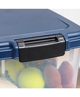 Iris Usa Lbs / Qt WeatherPro Airtight Pet Food Storage Container with Attachable Casters, For Dog Cat Bird and Other Pet Food Storage Bin