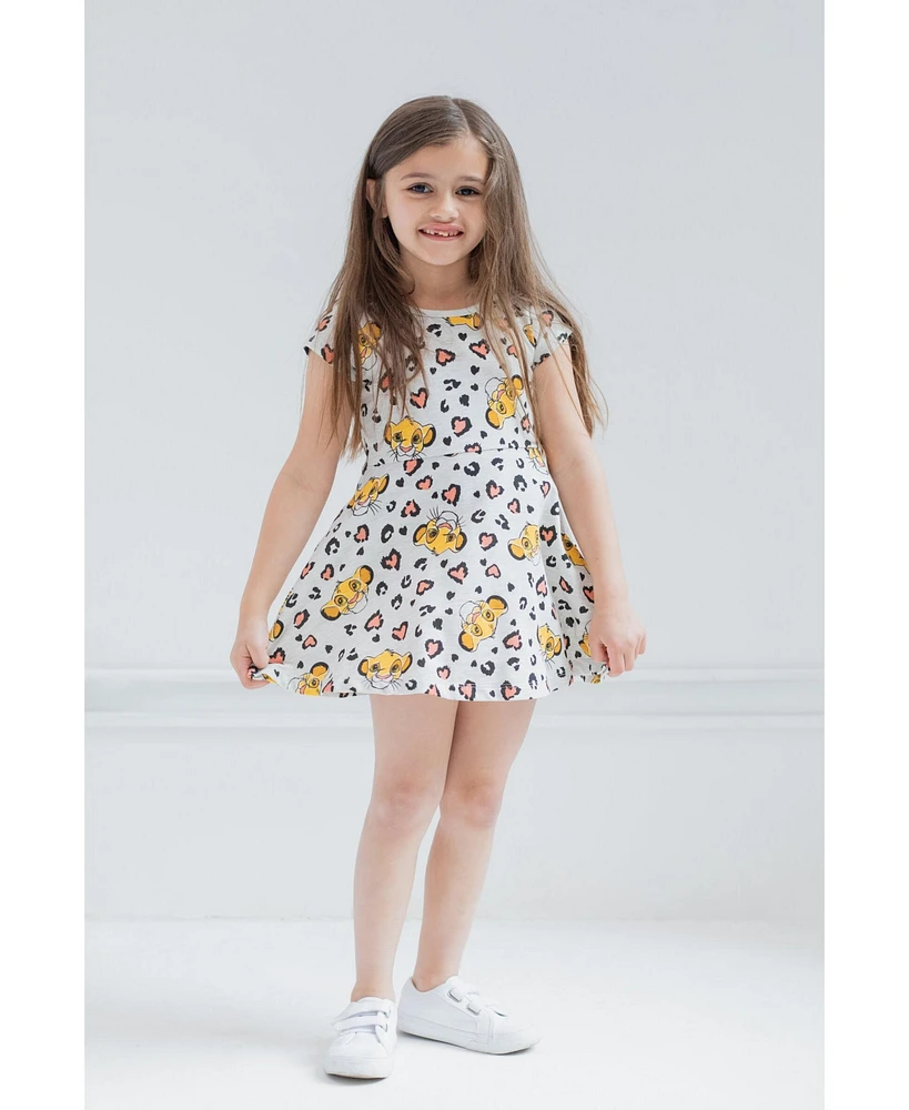 Lion King Girls Disney Lilo & Stitch Simba French Terry Skater Dress to