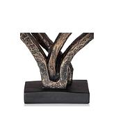 Kensington Hill Interlocking Hearts 11 3/4" High Bronze Finish Sculpture
