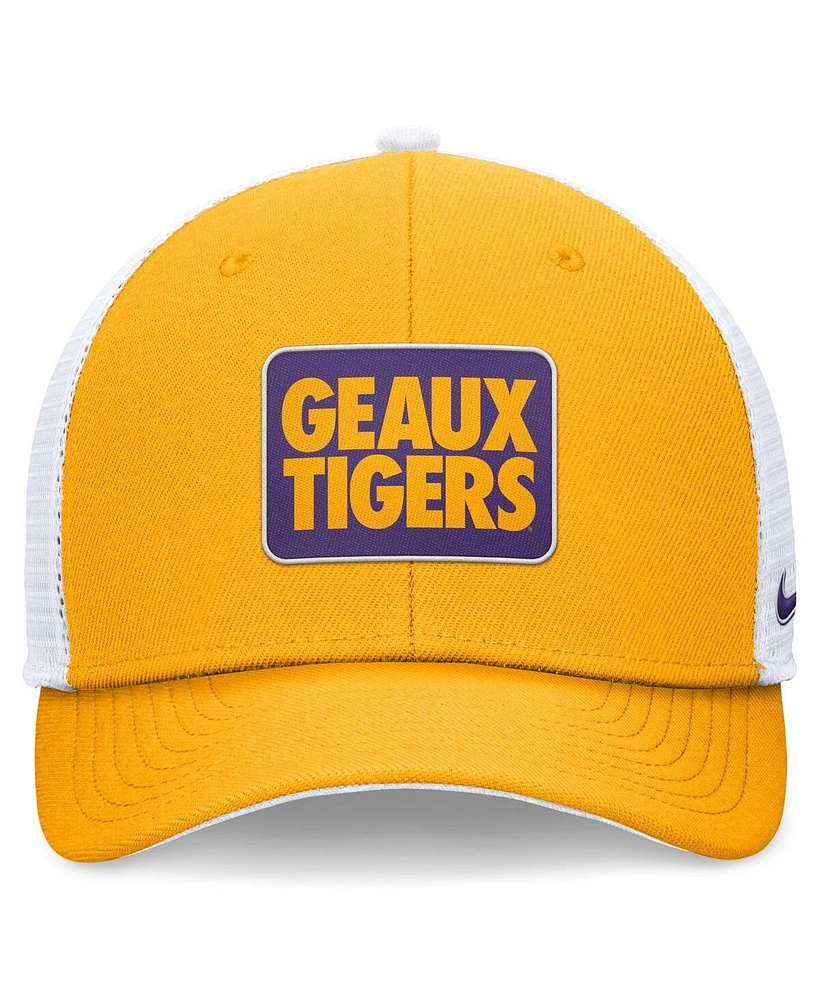 Nike Men's Yellow/White Lsu Tigers Local Trucker Adjustable Hat