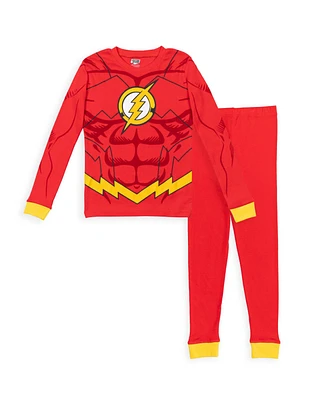 Justice League Boys Dc Comics Pullover Pajama Shirt and Pants Sleep Set