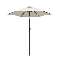 Garden Parasol Sand White 78.7"x83.1" Aluminum