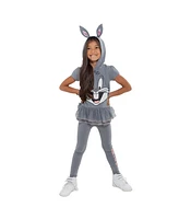 Looney Tunes Girls Buggs Bunny Cosplay T-Shirt Dress and Leggings Outfit Set