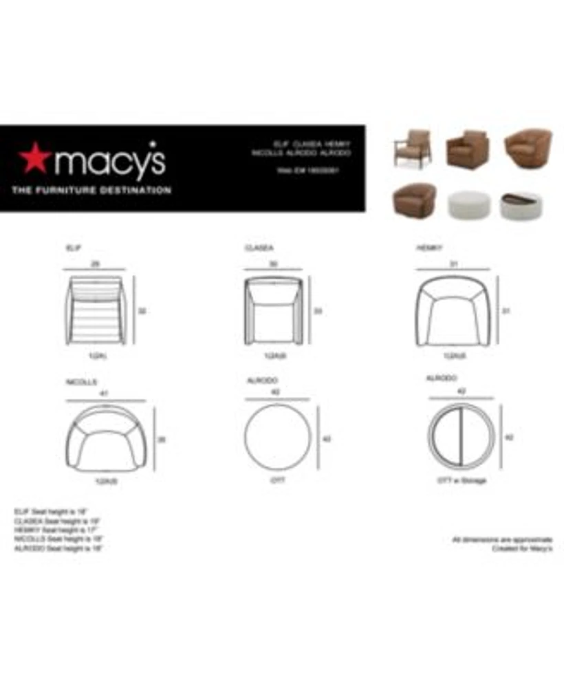 Fabric Leather Accent Chairs Collection Created For Macys