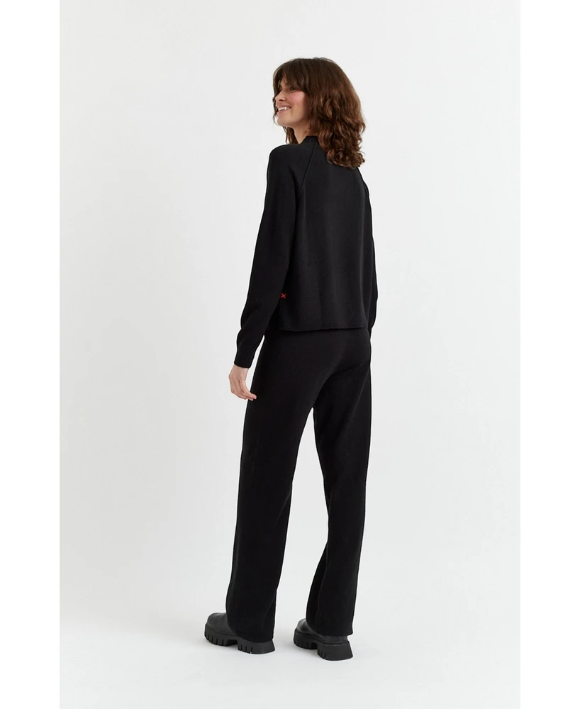 Chinti & Parker Women's Wool Cashmere Wide Leg Track Pant