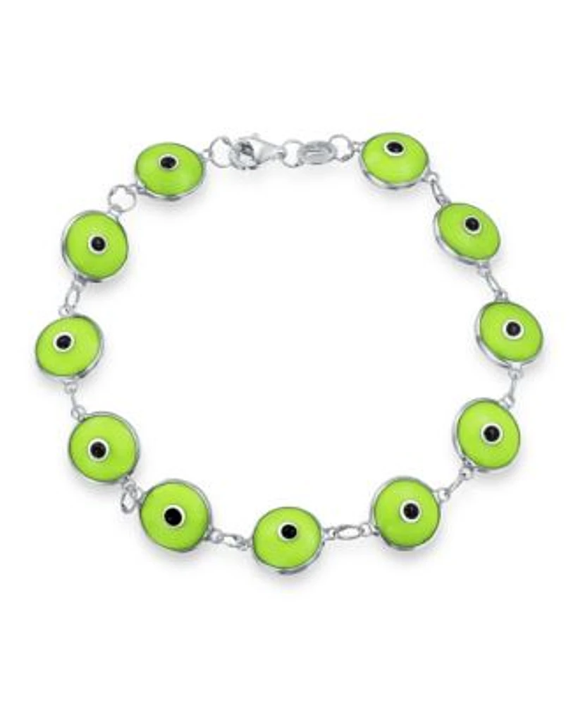 Bling Jewelry Protection Good Luck Amulet Strand Bracelet Multicolor Evil Eye Beads 7-7.5 Inch