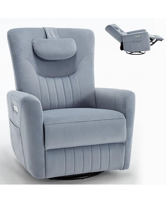 Mondawe Swivel And Rocker Power Recliner Chair