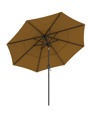 9FT 3-Tier Patio Umbrella with Tilt