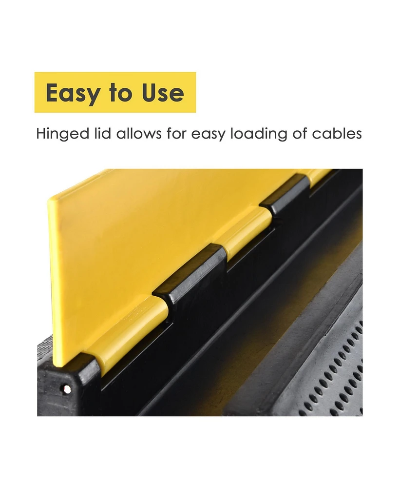1 Channel Cable Protector Ramp Wire Cover Guard Pvc Traffic Speed Bump 2 Packs