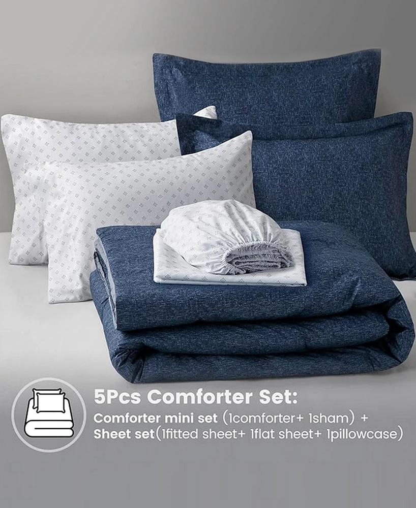 510 Design Camden Chambray 5-Piece.Comforter Set, Twin/Twin Xl