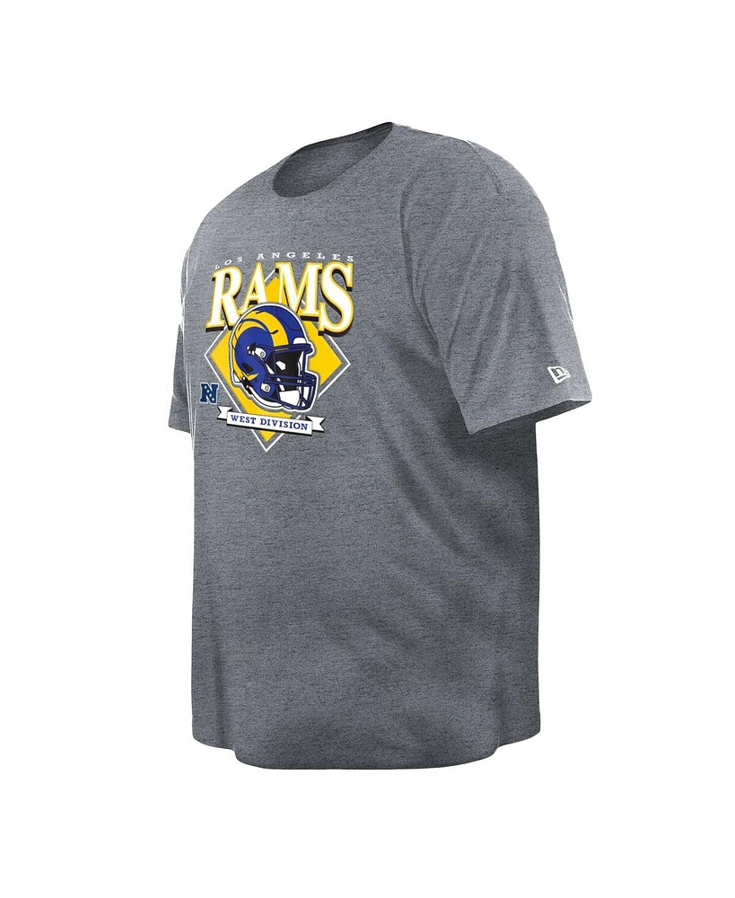 New Era Men's Gray Los Angeles Rams Big Tall Helmet T-Shirt