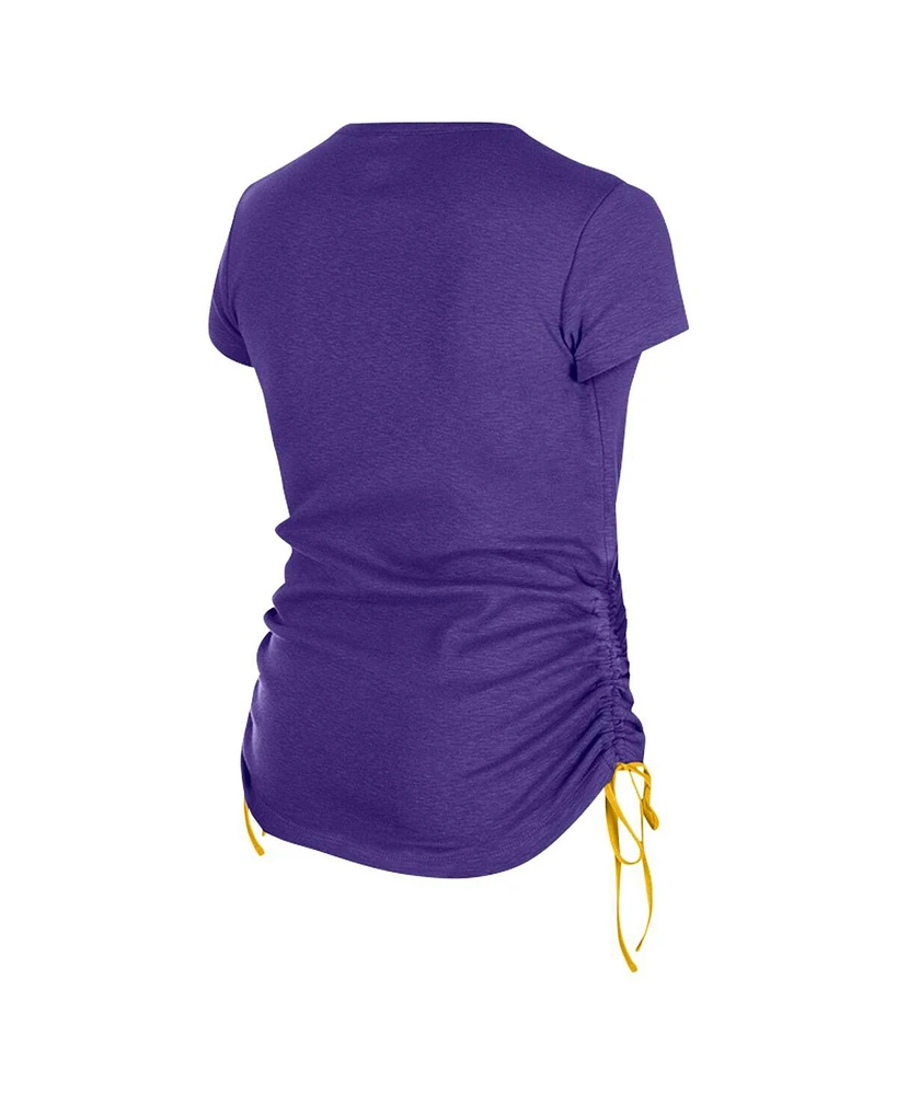 New Era Women's Purple Minnesota Vikings Ruched Side T-Shirt