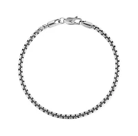 Vincero Men's Box Chain Bracelet, 3mm in Rhodium-Plated Sterling Silver - Regular