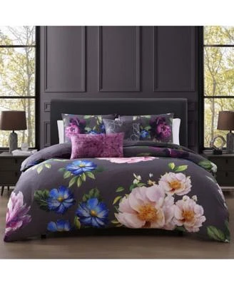 Bebejan Elegant Blossoms 100 Cotton Sateen 5 Piece Reversible Comforter Set