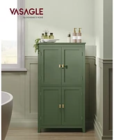 Bathroom Floor Cabinet with Adjustable Shelves for Towels and Toiletries