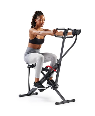 Smart Upright Row-n-Ride Exerciser, Squat Assist Trainer with Adjustable Resistance, Easy Setup & Foldable