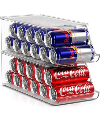 Sorbus Skinny Soda Can Organizer for Refrigerator - Slim Can Holder Drink Dispenser for Fridge