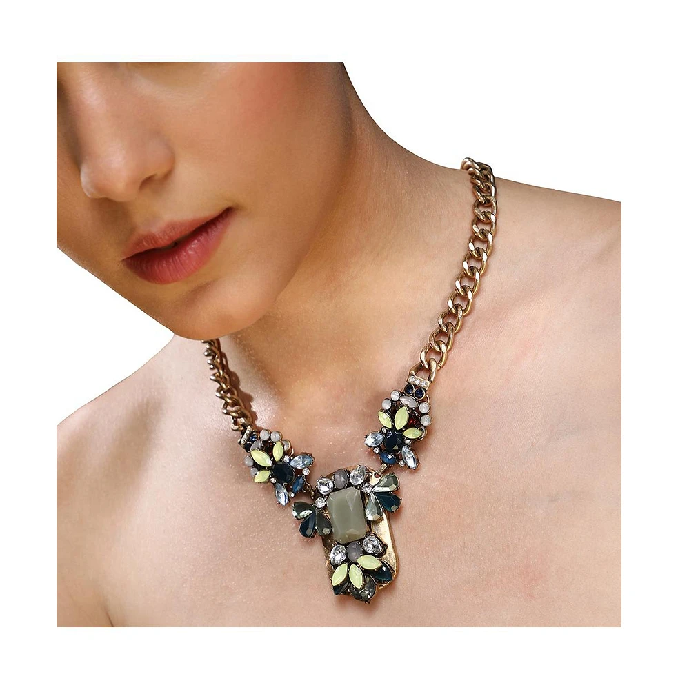 Sohi Women's Stone Statement Necklace