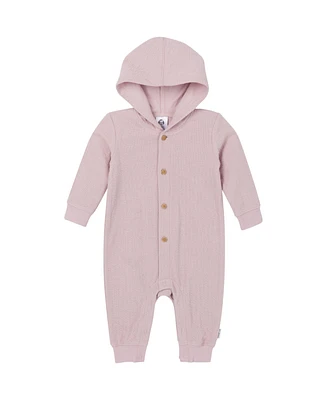 Gerber Baby Girls Hooded Long Sleeve Romper