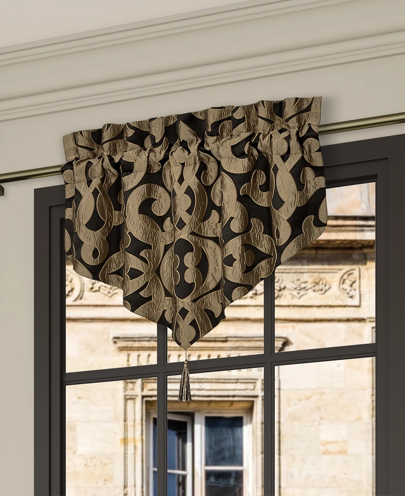 J Queen New York La Boheme Window Ascot Valance, 21" x 40"
