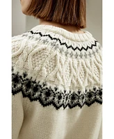 Fair Isle Crewneck Sweater for Women