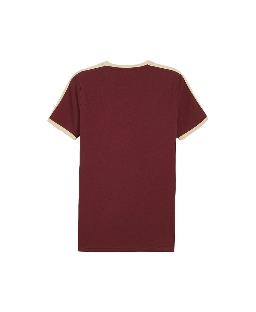 Puma Men's Maroon Manchester City Ftbl Heritage T-Shirt