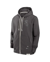 Nike Men's Charcoal Chicago White Sox Authentic Collection Travel Player Performance Full-Zip Hoodie