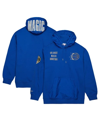 Mitchell & Ness Men's Blue Orlando Magic Team Og 2.0 Vintage Logo Fleece Pullover Hoodie